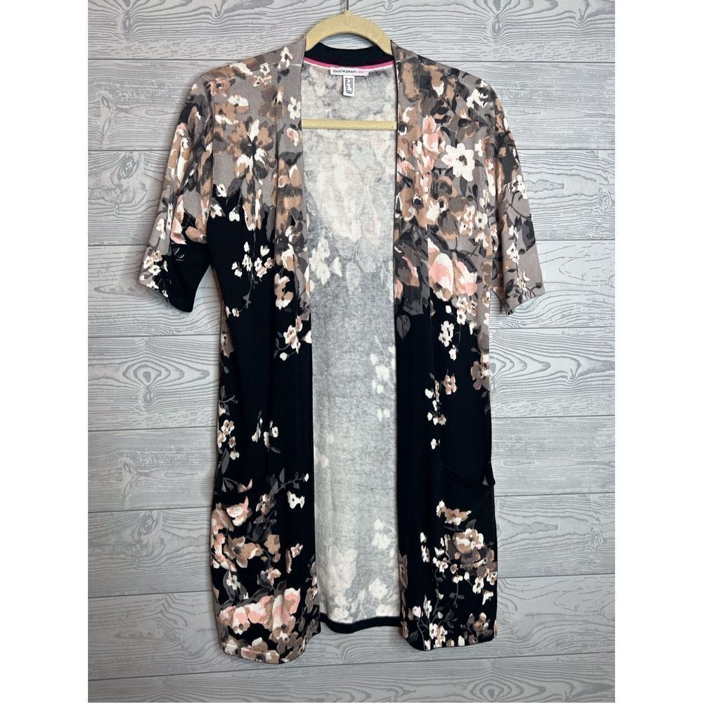 Isaac Mizrahi Live,  From QVC XXS, floral, open front, cardigan